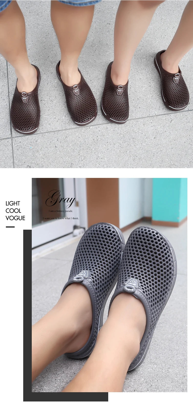 Men Sandals Summer Comfortable Outdoor Beach Shoes Men Slip on Garden Clogs Casual Water Shower Slippers Unisex Shoes