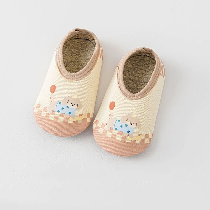 Children's Non-slip Soft Sole Floor Shoes Cartoon Toddler Shoes Socks For Boys Girls Kids Spring Summer Thin Baby First Walkers