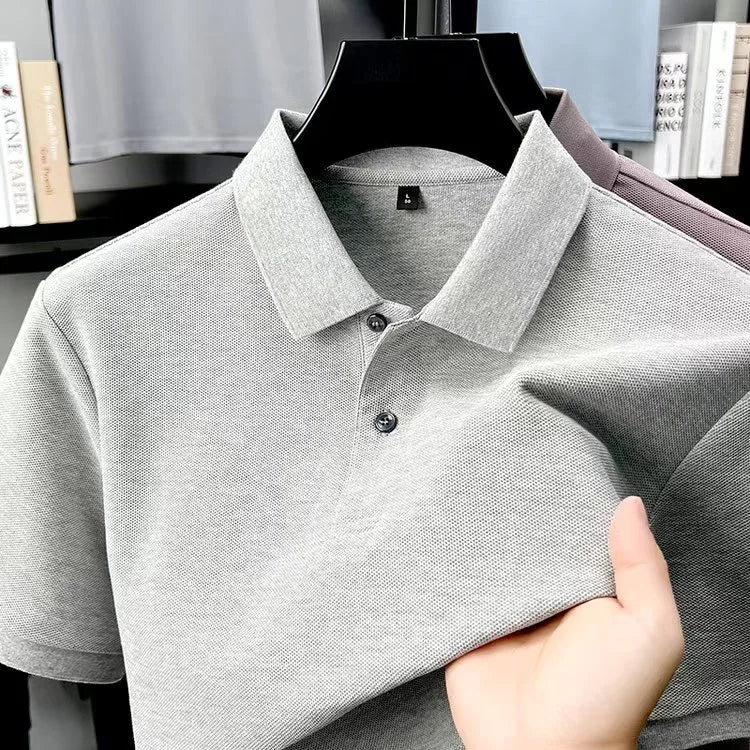 20 Colors Men's 100% Cotton Polo Shirt - Summer Casual Breathable Tee,Ideal for Golf and Sports,Business Casual,Silk-Like Finish