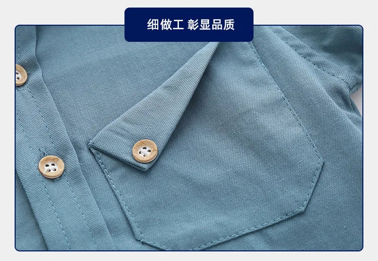 Children's Outerwear Shirt Spring and Autumn Fashion Long-sleeved Shirt Soft Casual Long-sleeved Thin Shirt