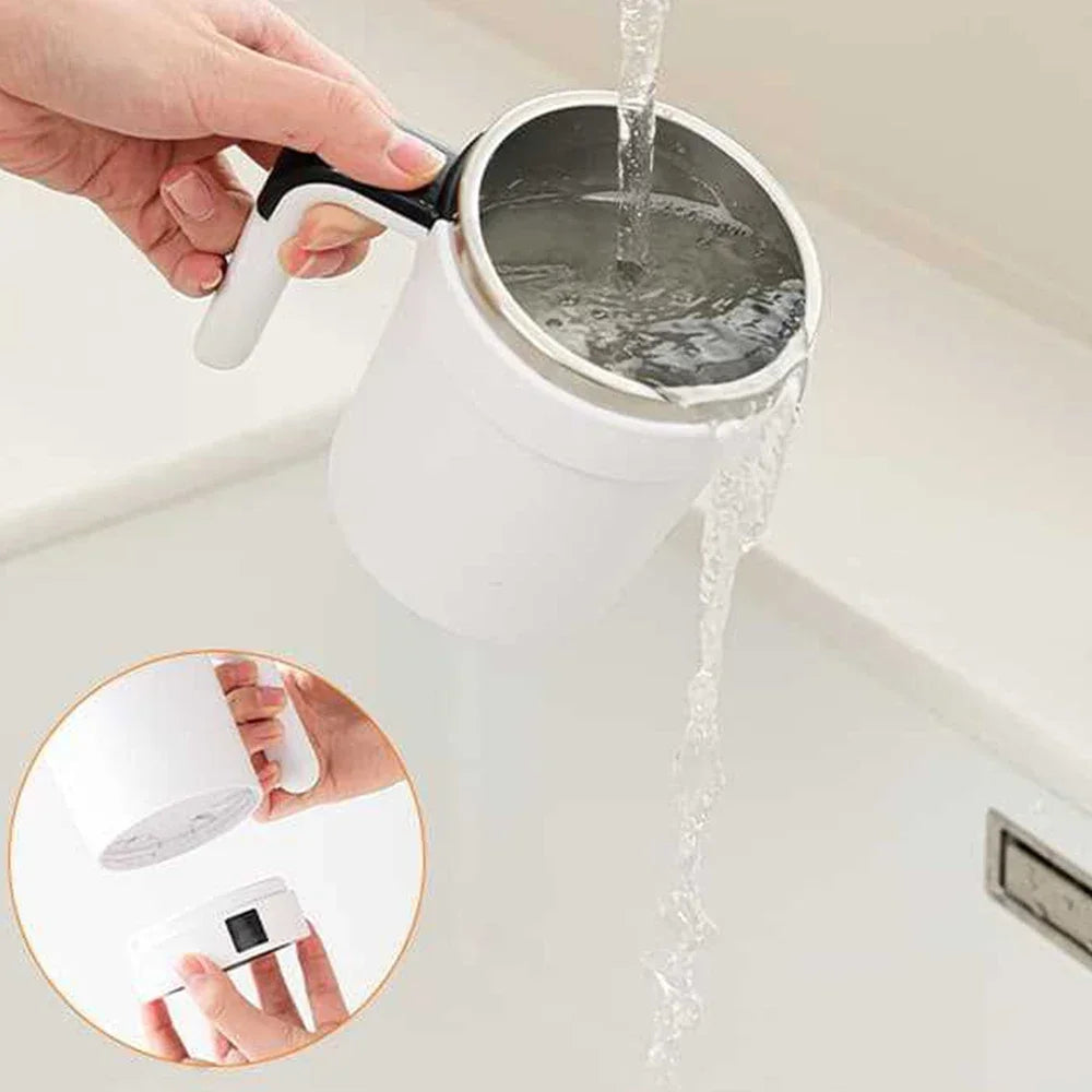 USB Automatic Detachable Mixing Coffee Cup Intelligent Temperature Measuring Rechargeable Mug Warm Coaster Magnetic Stirring Cup