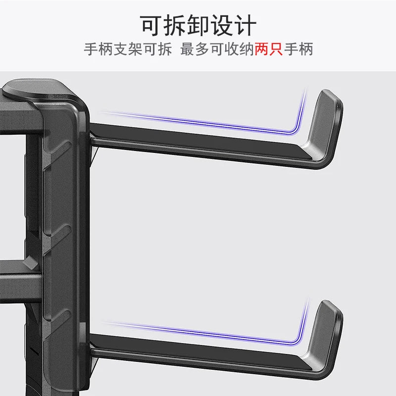 PC Gaming Headset Controller Holder with/Adjustable Clamp Rotating Arm,Universal PC Gaming Accessory Controller Headset Stand
