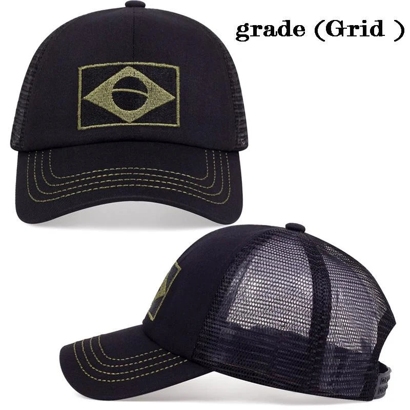 Men's Embroidered Baseball Cap Print Brazilian Flag/Casual Sports Tactical Hat Camouflage Hat Hiking Hat Fishing Hat