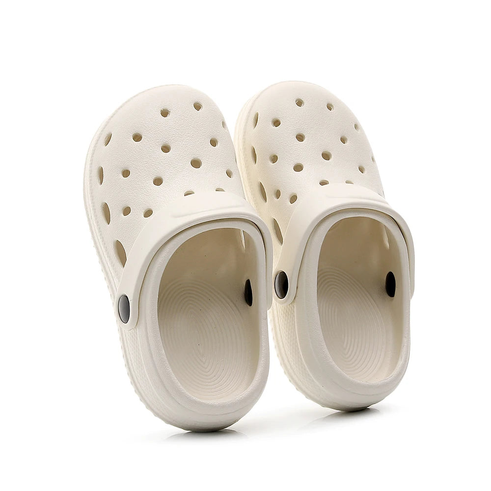 Kids Sandals Hole Shoes Children's Garden Shoes Slippers Soft Non-Slips Simple DIY Design Hole Baby Shoes Sandy Beach Boys Girls