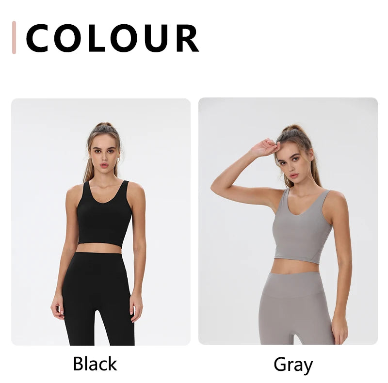 Women Yoga Vest Workout Pilates Activewear Tops Running Gym Pretty Workout Clothes Sports Bras Active Wear Female Camisole Bra