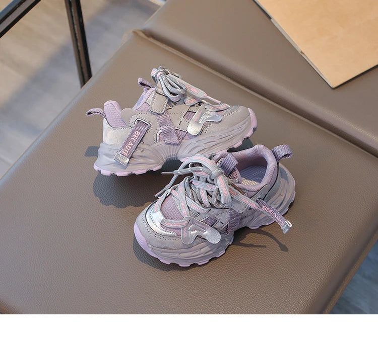 Boys Casual Shoes Girls Sneakers Anti-skid Lace-up Classic 26-37 New Trend Hot Toddlers Little Kids Fashion Sports Running Shoes