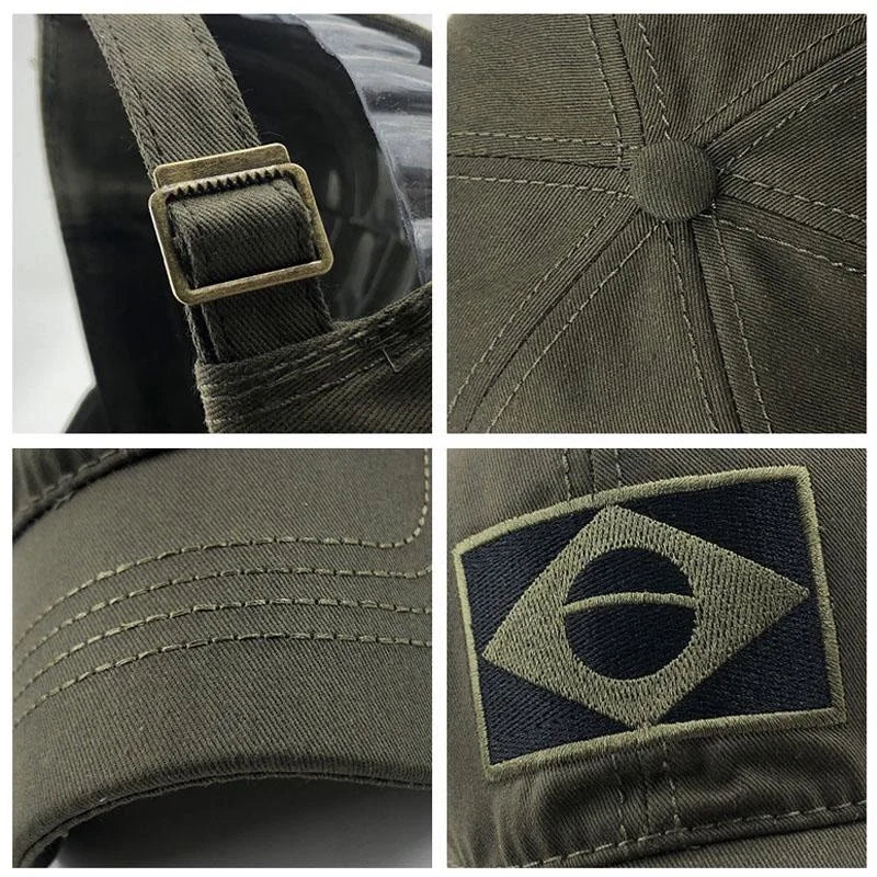 Men's Embroidered Baseball Cap Print Brazilian Flag/Casual Sports Tactical Hat Camouflage Hat Hiking Hat Fishing Hat