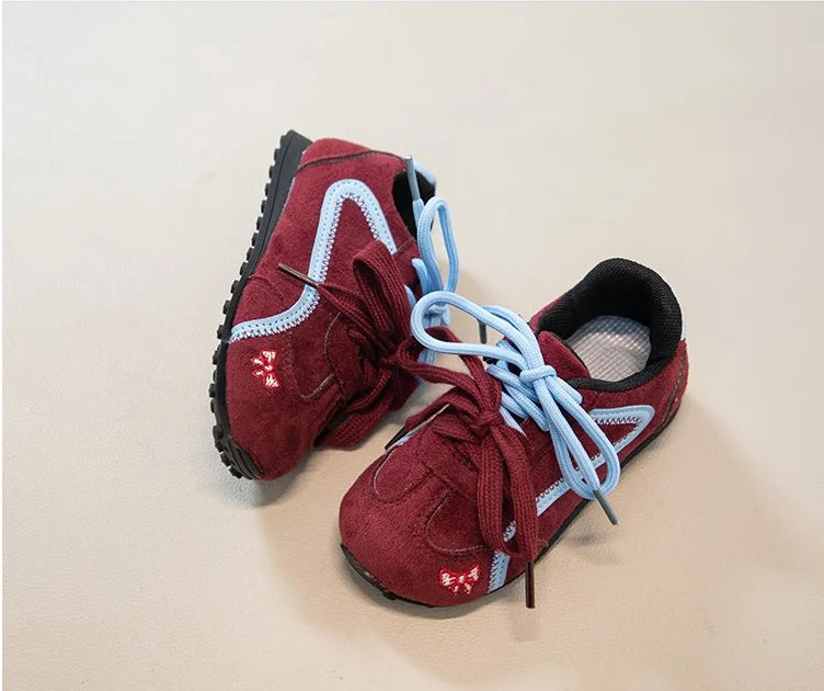 2026 Korean Fashion Spring New Children's Sports Shoes Baby Boys Comfortable Soft Flat Shoes Girls Outdoor Campus Sports Shoes