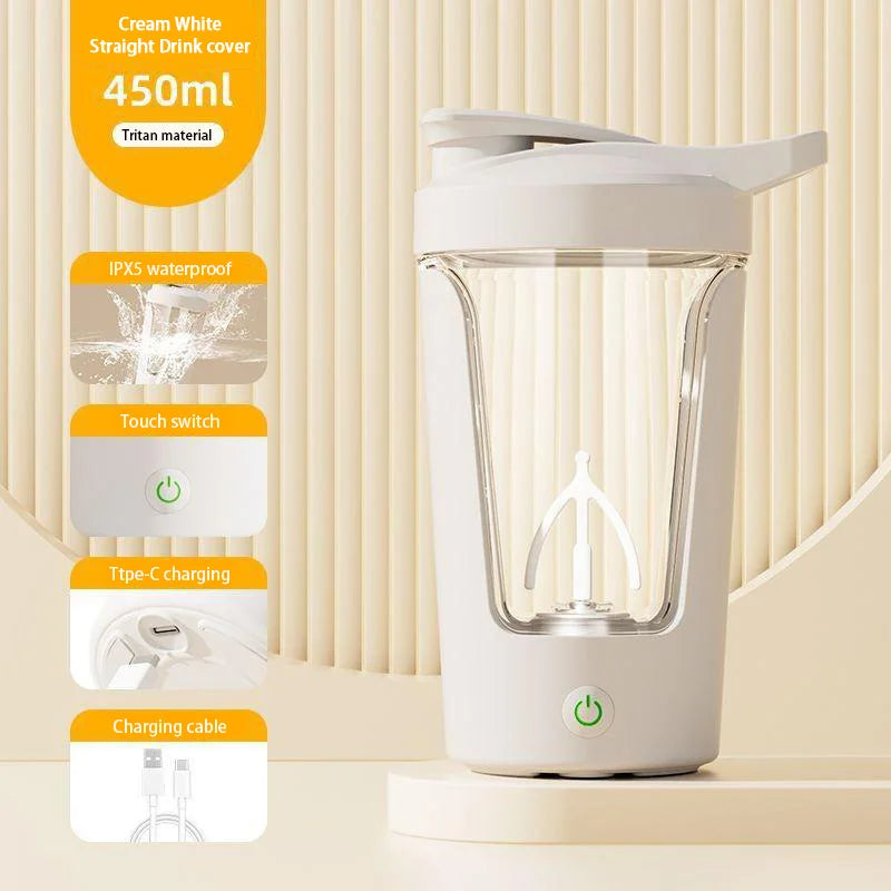 Shaker Cup USB Charging Shaker Cup For Protein Shaker Meal Replacement Shake Portable Gym Water Bottle Mixing Cup 450ml