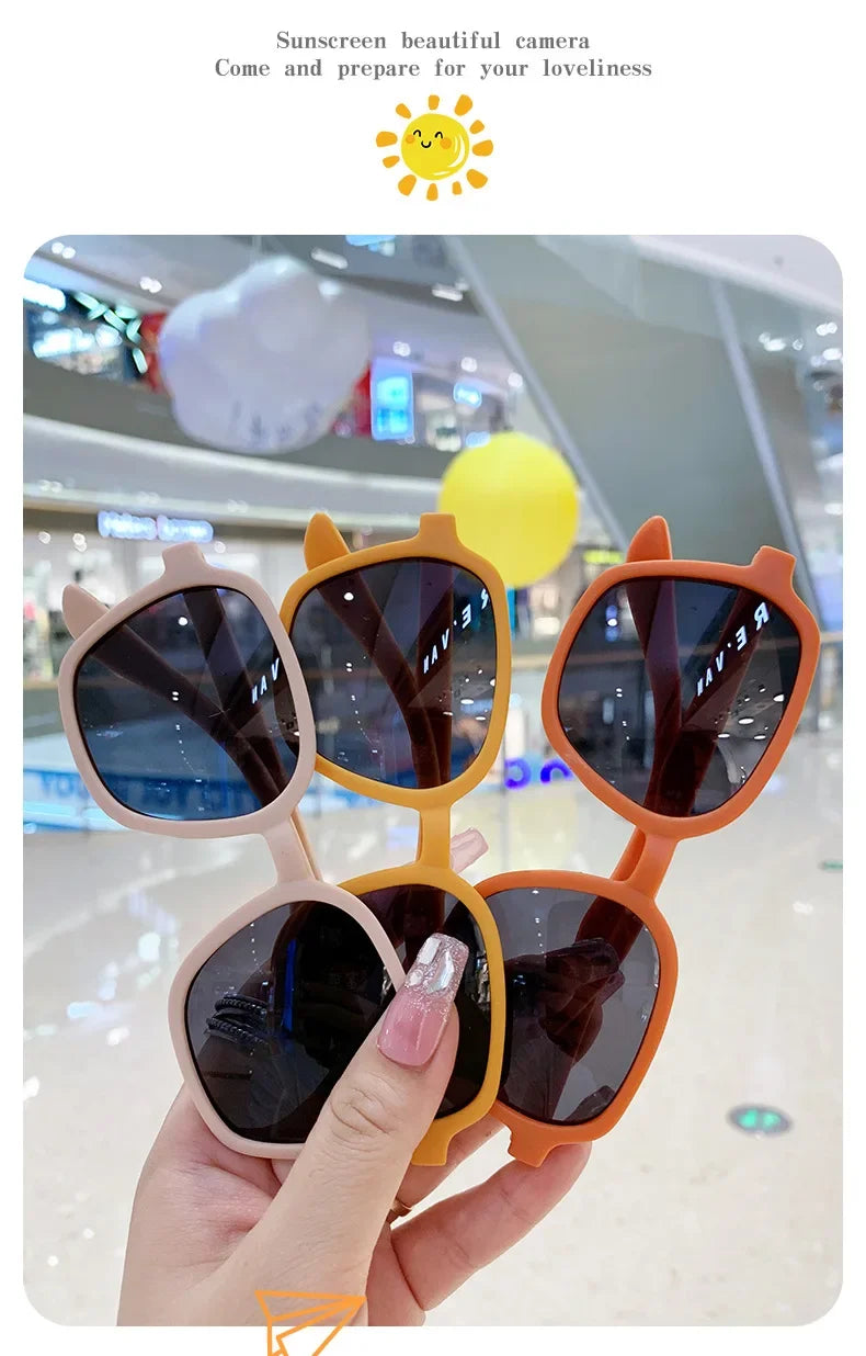 New Kids Sunglasses Square Children Sunglasses Boy Girl Stylish Goggles Baby Student Eyeglasses Party Eyewear UV400 Gafas De Sol