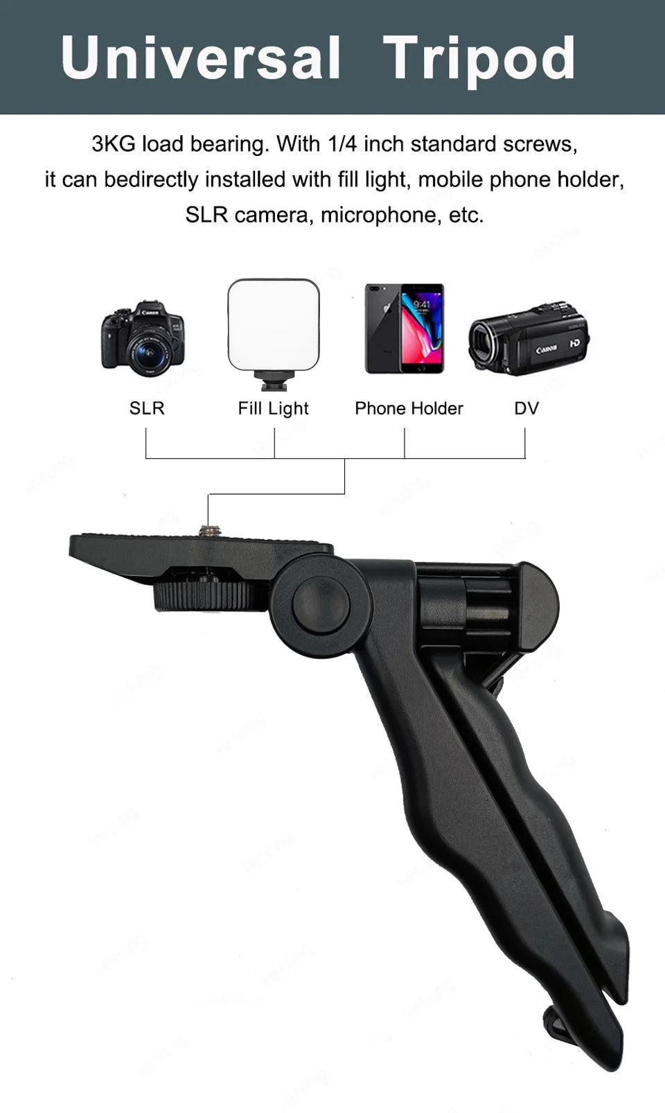 Phone Holder Photography Lighting Smartphone Video Kit Microphone LED Selfie Tripod Recording Handle Portable Stabilizer Bracket