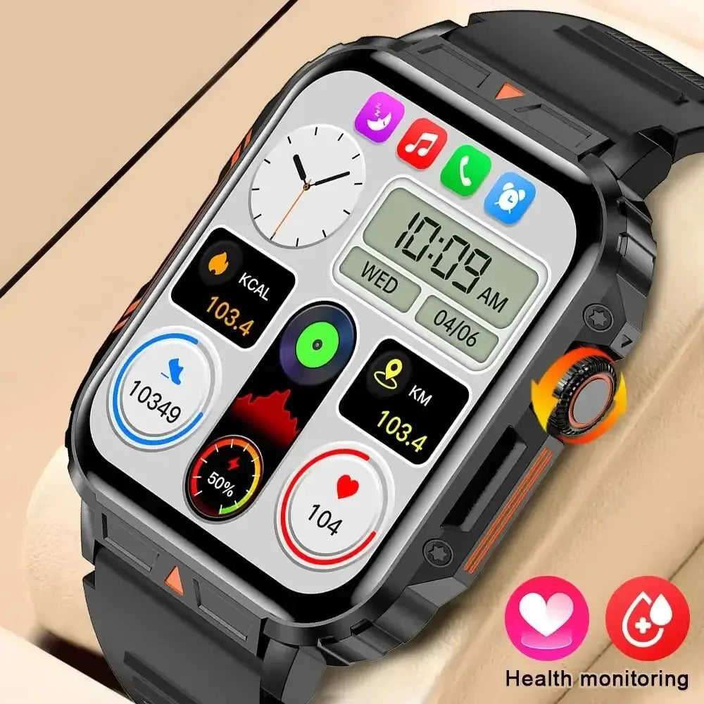 New Smartwatch 1.95 Inch Screen Health Monitoring Watches Android IOS IP68 Waterproof  Sport Fitness Smart Watch For Men Women