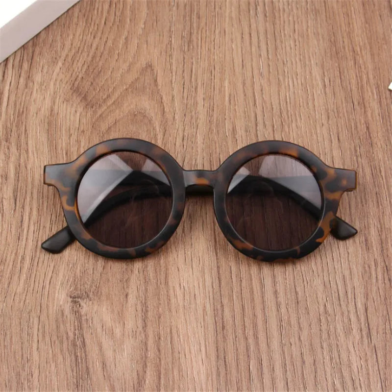Children's Sunglasses Girl Baby Boy Cute Summer Round Frame Small Sunglasses Children's Glasses Steampunk Bee Kids Sunglasses