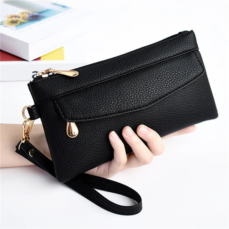 2024 Fashion Women Wallets Brand Leather Purse Long Design Pouch Handbag Coin Purse Card Holders Clutch Purse Money Clip Wallet