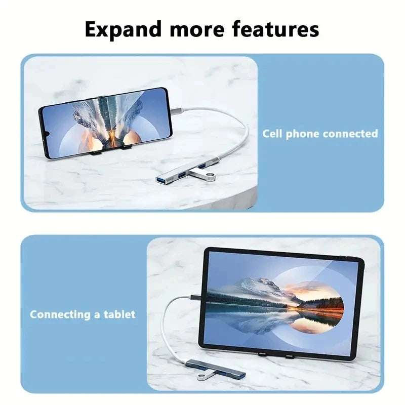 Hot 4 Port Multi Splitter Type C HUB 3.0 USB 3.1 Adapter OTG For Xiaomi Lenovo For Macbook 13 15 Air Pro PC Computer Accessories