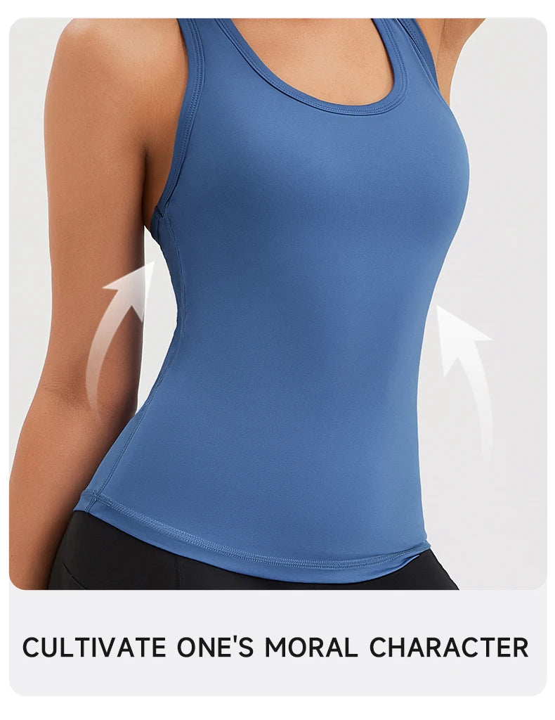 Yoga Vest Women Gym Sleeveless Sport Shirt Fitness Training Sportswear Vest  Outdoor Running Sport Tank Tops