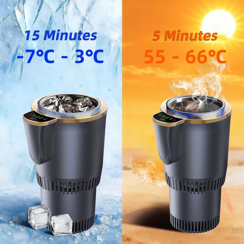 Intelligent Temperature Control Car Hot and Cold Cup Fast Cooling Heating Cup 2 in 1 Portable Smart Car Cooling Cup For Car/Home