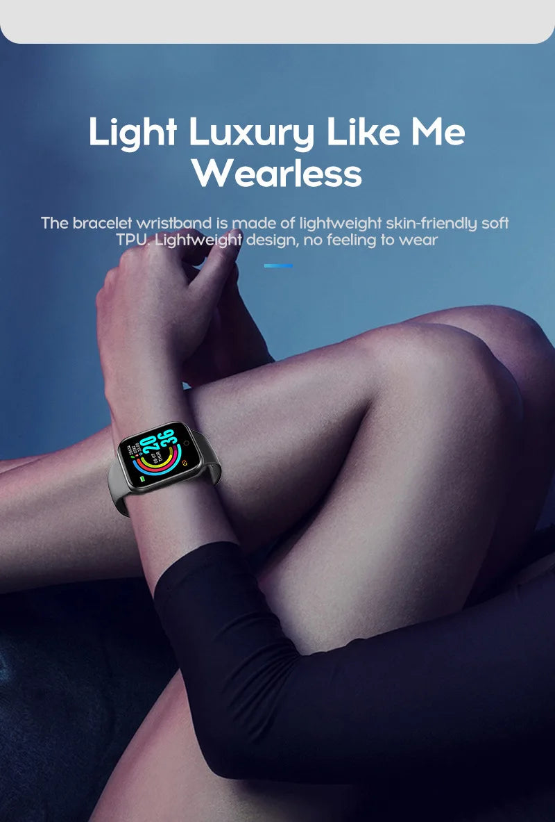 Smart Watch Y68 Men Women Wristwatches D20 Smartwatch Electronic Clock Fitness Monitor Birthday Gift For Xiaomi Huawei Bracelet