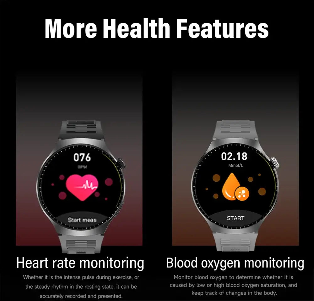 G.L Wear 2025 New Men's Smart Watch HD Display Health Tracking Bluetooth Calling Voice Assistant Sports Smartwatch