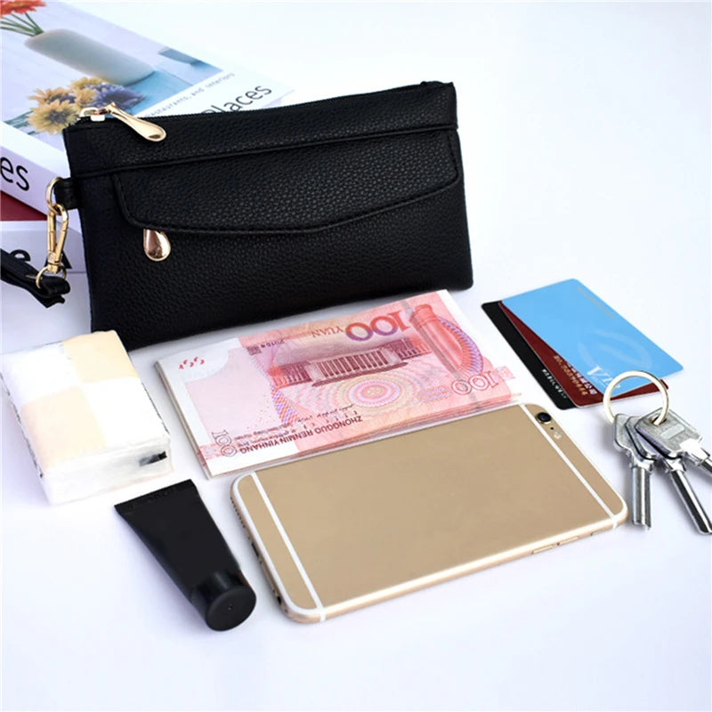 2024 Fashion Women Wallets Brand Leather Purse Long Design Pouch Handbag Coin Purse Card Holders Clutch Purse Money Clip Wallet