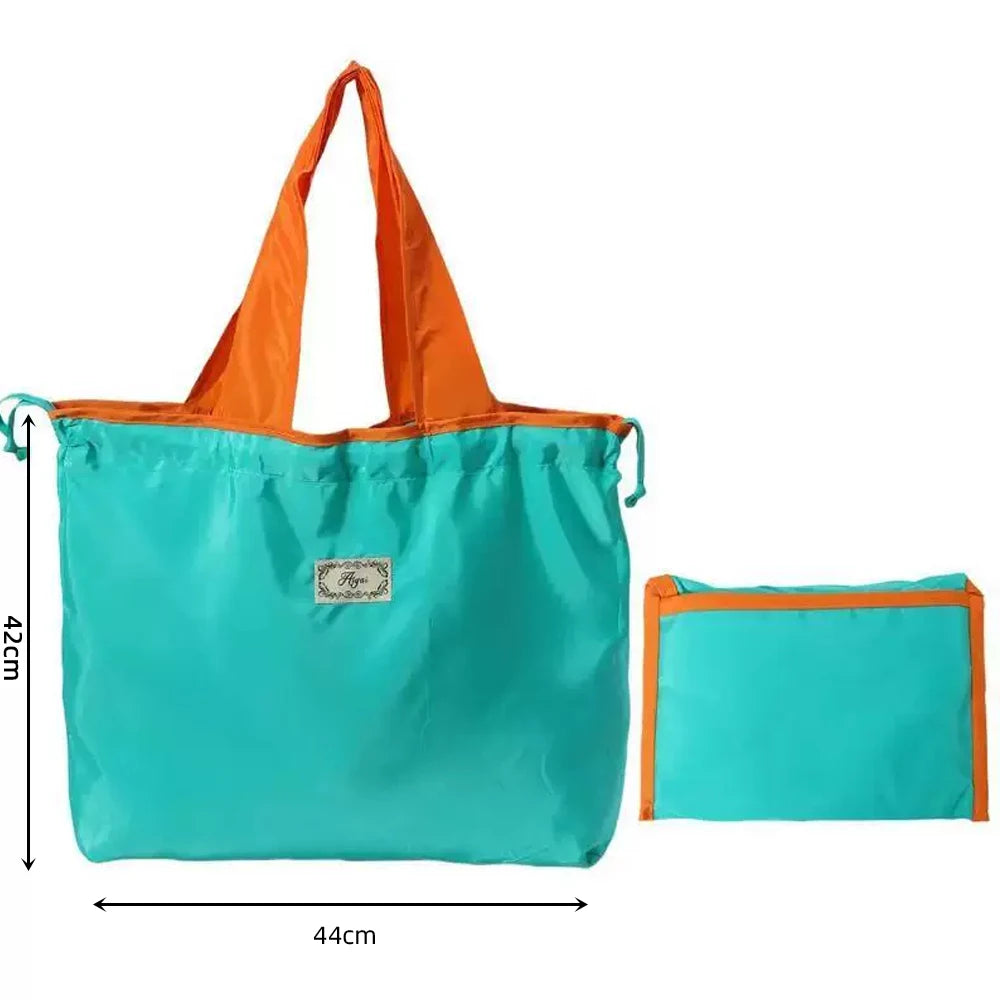 Portable Shopping Bags for Supermarket Waterproof Folding Bag Shopper Large Capacity Female Fashion Shoulder bag Casual Tote Pou