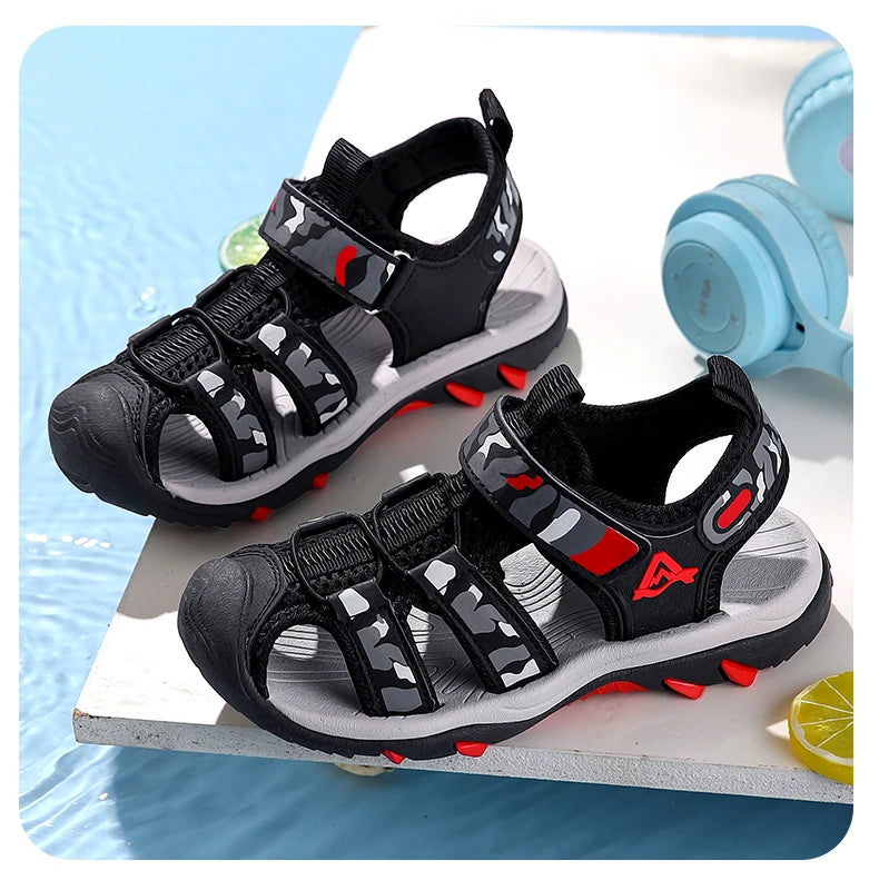 Summer Children Beach Sandals Brand Fashion Sneakers For Girls Size 28-39 Boys Footwear Kids Non-slip Sandalias Baby Shoes