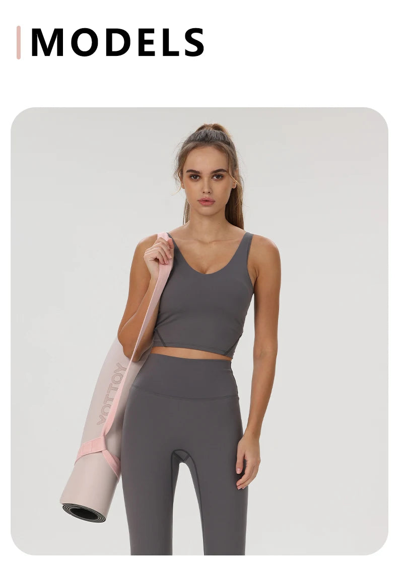 Women Yoga Vest Workout Pilates Activewear Tops Running Gym Pretty Workout Clothes Sports Bras Active Wear Female Camisole Bra