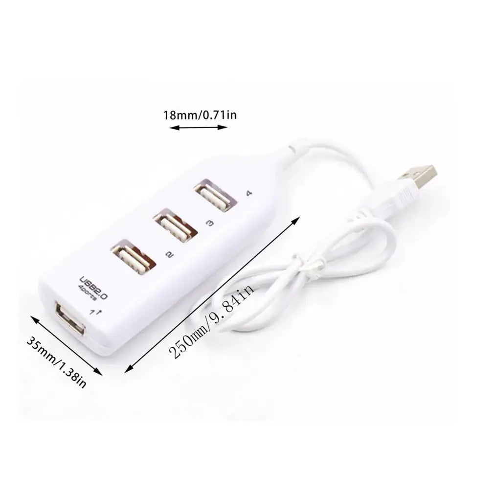 4 Port USB Hub Portable USB 2.0 Hubs Splitter  Expander High Speed Transfer OTG Adapter for Macbook Laptop Computer Accessories