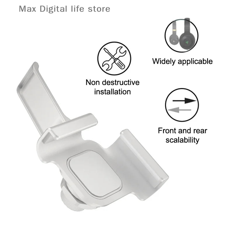 Computer Monitor Earphone Holder Clip PC Screen Headset Headphone Stand Bracket Desktop Organizer Laptop 360 Degree Rotation