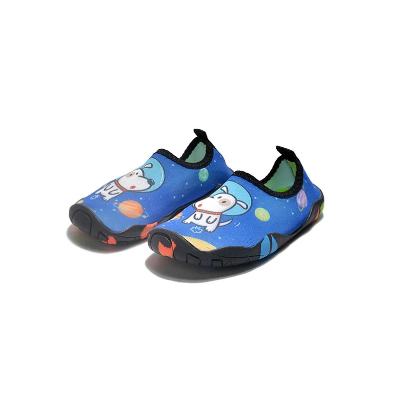 New Kids Summer Cartoon Beach Barefoot Quick-drying Water Shoes Girls Soft-soled Swim Shoes Boys Vacation Beach Shoes 22-32#