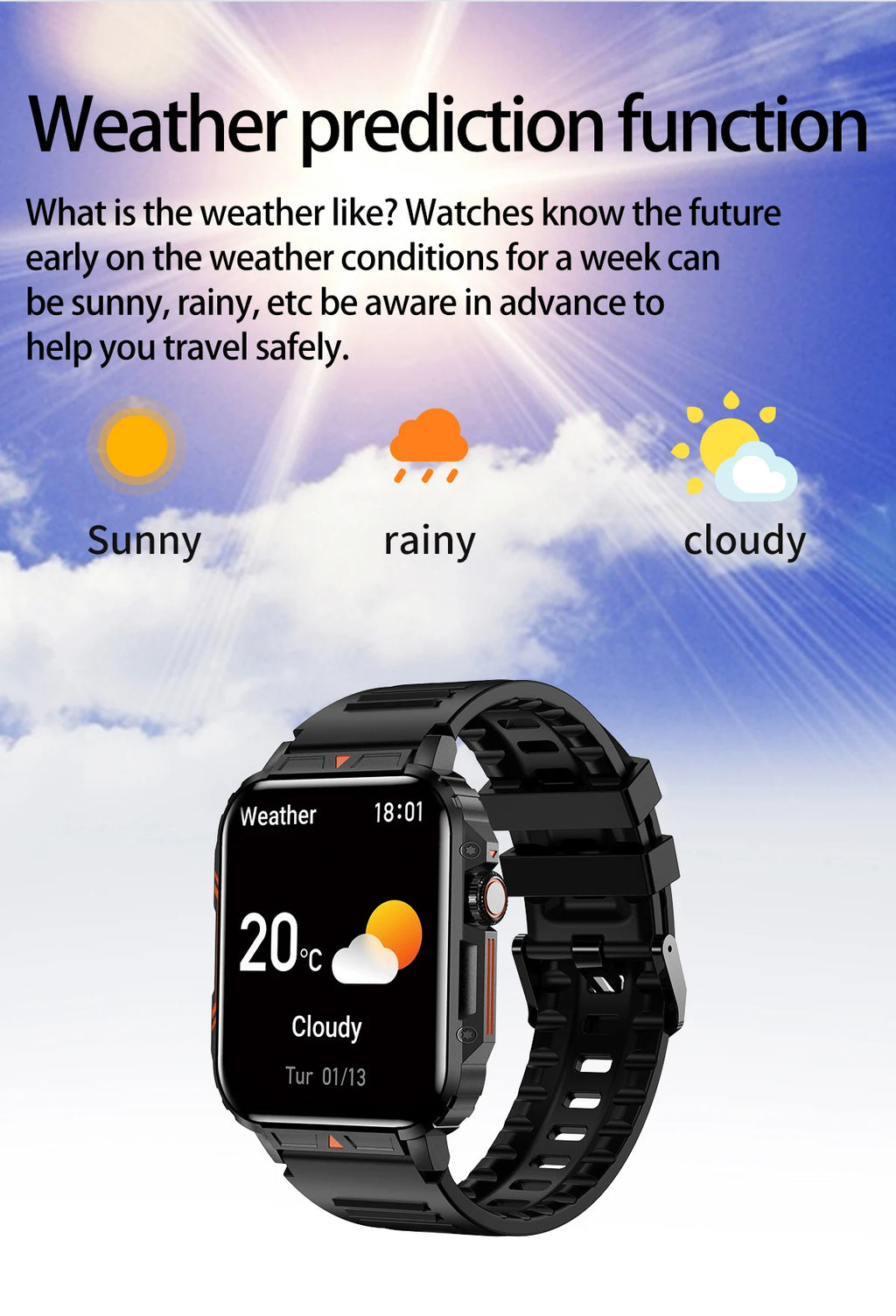 New Smartwatch 1.95 Inch Screen Health Monitoring Watches Android IOS IP68 Waterproof  Sport Fitness Smart Watch For Men Women