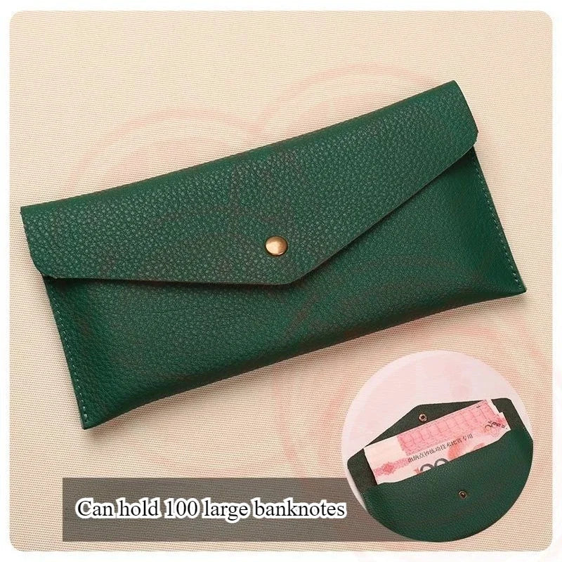 Portable Women's Long Wallet with Hand Strap, Phone Organizer & Multi-Card Holder, Solid Color Fashion Bag for Daily Travel