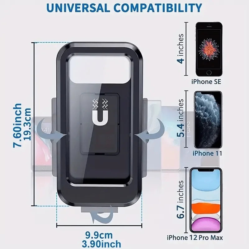 Popular Motorcycle Bicycle Phone Holder Waterproof Magnetic Mount 360° Rotation Adjustable Outdoor Cycling Phone Accessories