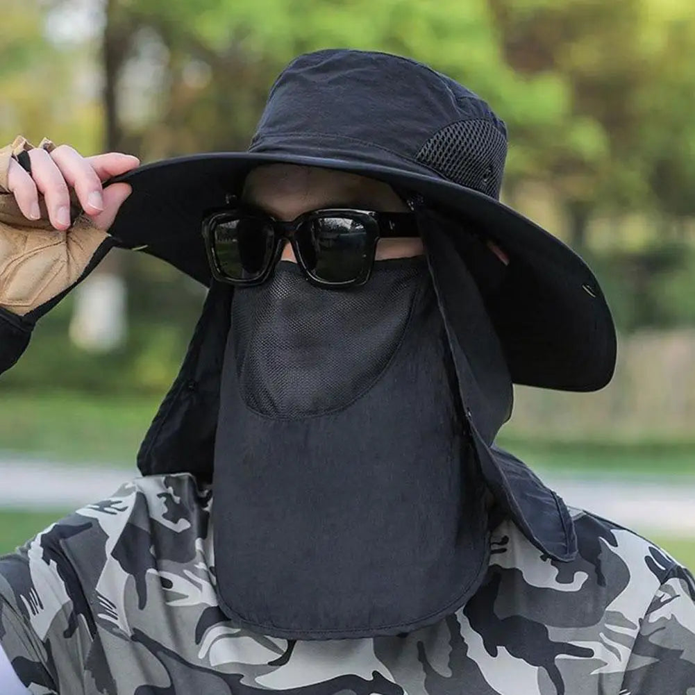 Fishing Caps Summer Sun Hat For Men UV Protection Outdoor Jungle Hat Sunshade Neck Face Cover Fishmen Caps Breathable Detachable