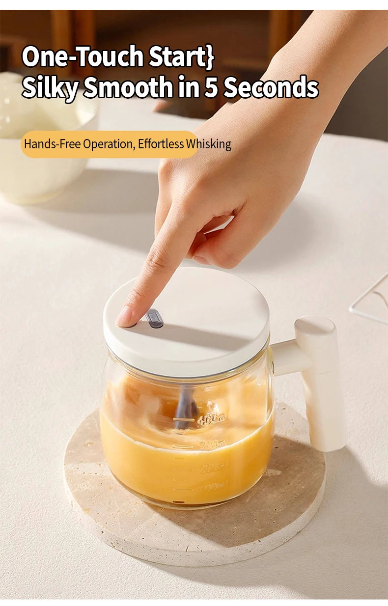 OANKR Automatic Stirring Coffee Cup Rechargeable Electric Stirring Mugs 400ml Mixing Glass Egg Cup Barista Coffee Accessories