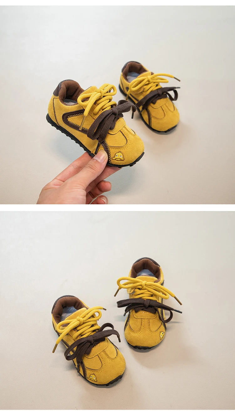 2026 Korean Fashion Spring New Children's Sports Shoes Baby Boys Comfortable Soft Flat Shoes Girls Outdoor Campus Sports Shoes