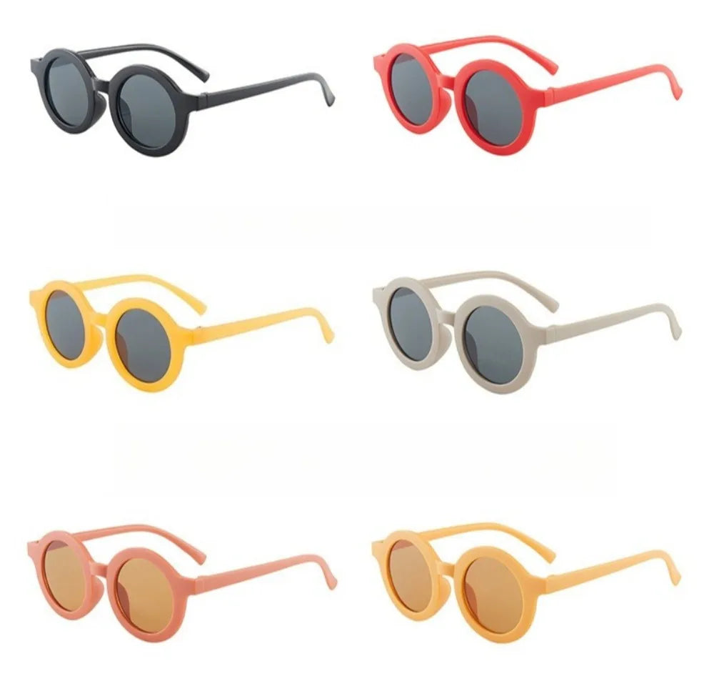Kids Sunglasses Inset Style Round Frame Boys Girls Baby Sunglasses Children's Sun Shading Sun Protection UV400 Gafas De Sol
