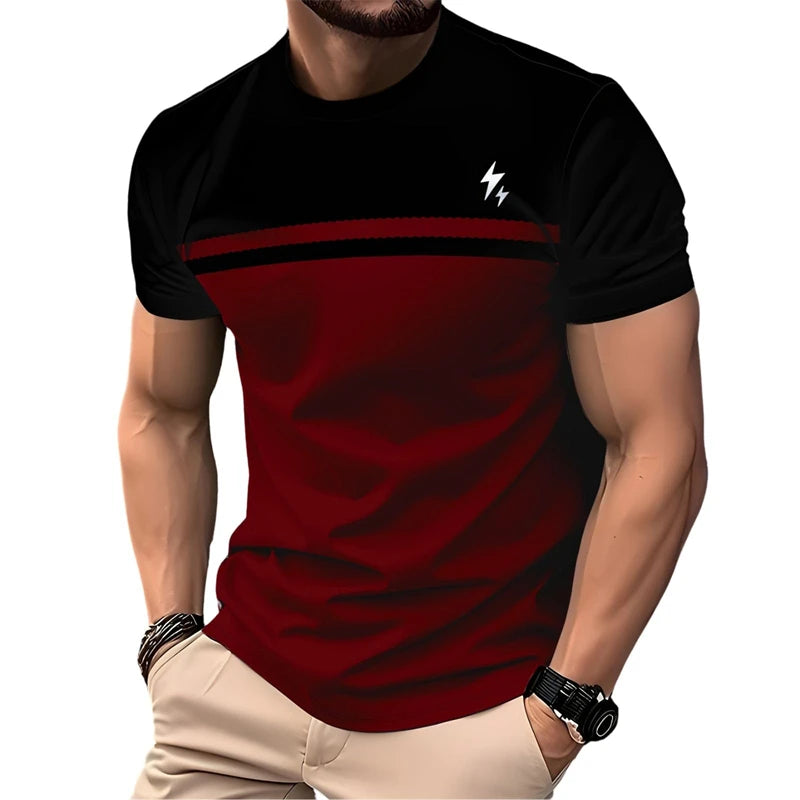 Simple Fashion Striped T Shirts For Men Summer Casual Daily Wear 3D Printed Kids T-shirts Loose Streetwear Crewneck Tees Tops
