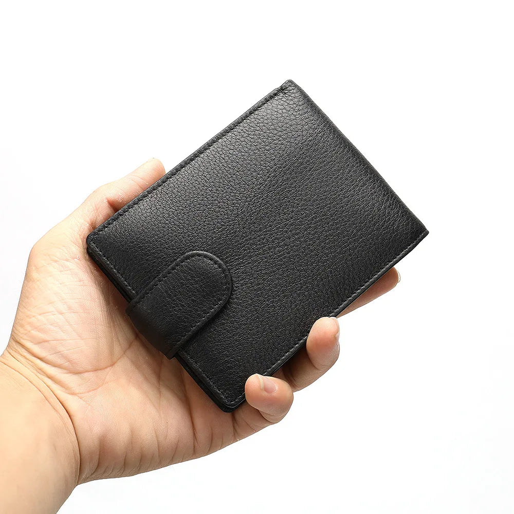 New Men Wallets Leather Card Holder High Quality Hasp Male Purses Long Genuine Leather Vintage Men Wallet Money Clips