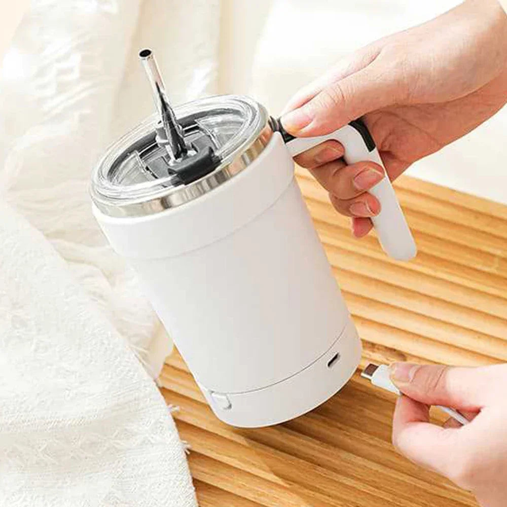 USB Automatic Detachable Mixing Coffee Cup Intelligent Temperature Measuring Rechargeable Mug Warm Coaster Magnetic Stirring Cup