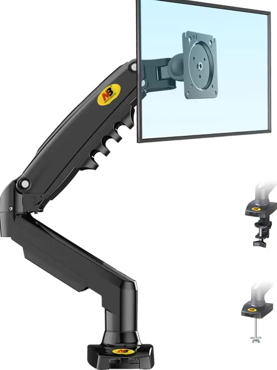 Adjustable PC Monitor Arm Support NB F80 Single Monitor Bracket Up To 30 Inches Computer Desk Mount Stand Adjustable Gas Spring