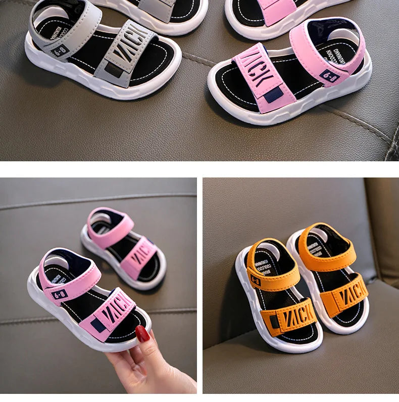 Summer Boys Girls Sandals Children Antiskid Wearproof Beach Sandals Cartoon Infant Toddler Shoes Soft Sole Kids Student Shoes