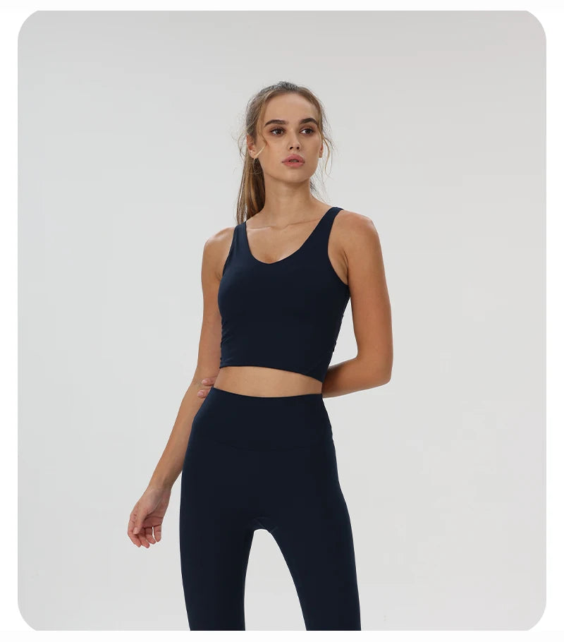 Women Yoga Vest Workout Pilates Activewear Tops Running Gym Pretty Workout Clothes Sports Bras Active Wear Female Camisole Bra