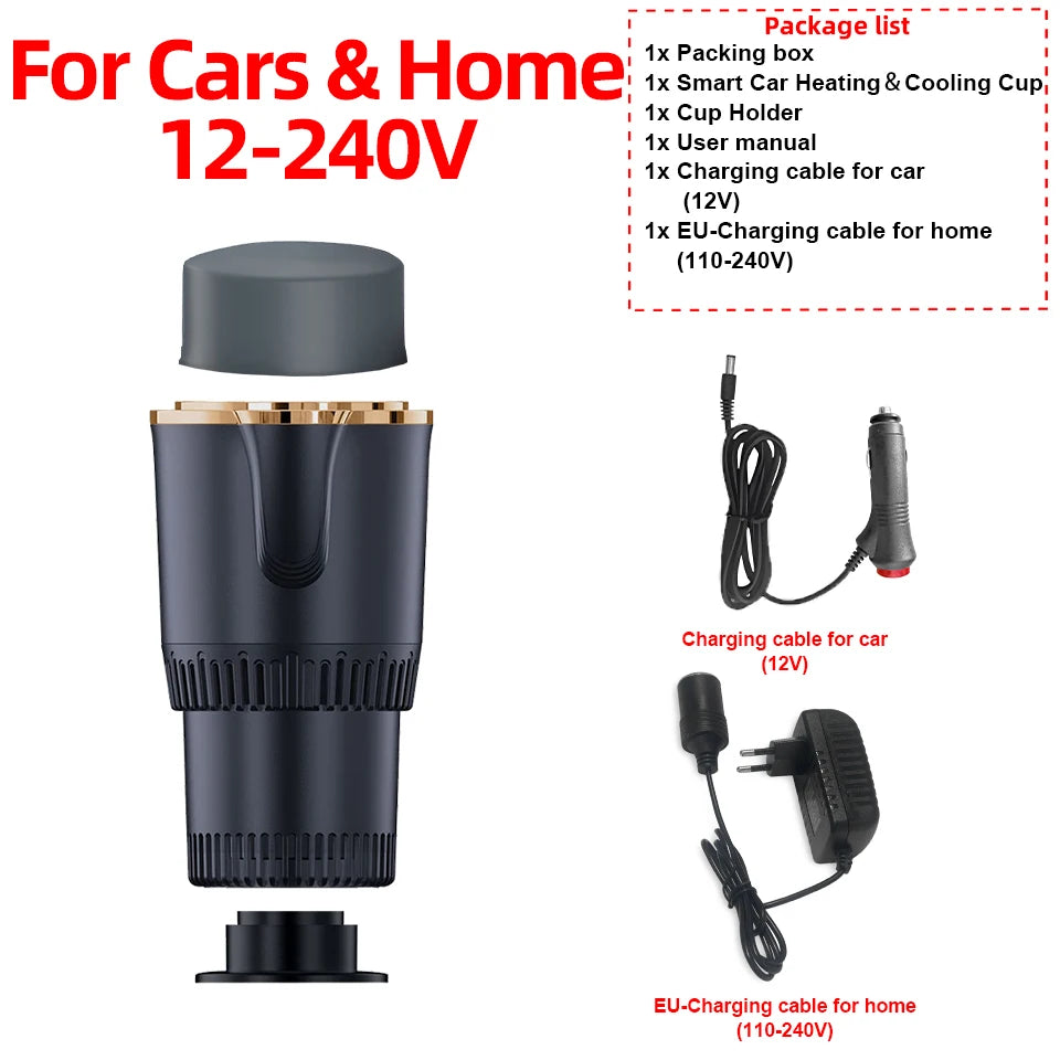 Intelligent Temperature Control Car Hot and Cold Cup Fast Cooling Heating Cup 2 in 1 Portable Smart Car Cooling Cup For Car/Home