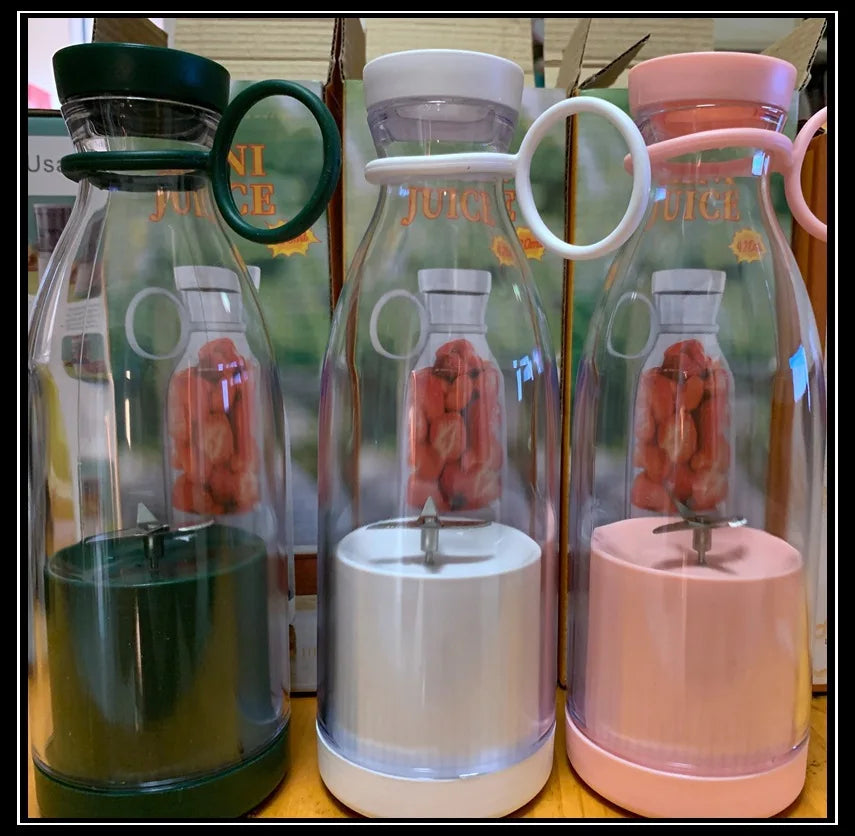 Electric Juicer Cup - Cute Manual Wine Bottle Juicer Cup - Portable Small Carry-On 6-Head Rechargeable Cup For Juicing