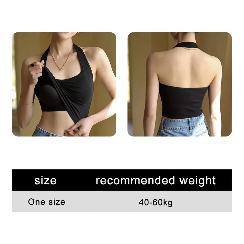 Halter Top Gym Vest Woman Backless Tank Tops Push Up Sport Bras Running Vest Workout Tops Activewear Yoga Clothing