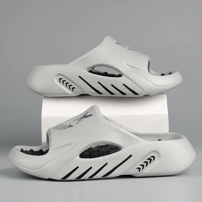 Summer Men's Massage Slippers Indoor Outdoor Sandals Beach Comfortable Soft Slides Clogs Casual Shoes Men Home Slippers