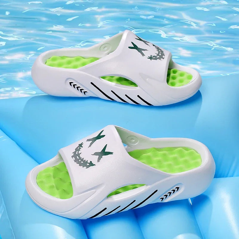 Summer Men's Massage Slippers Indoor Outdoor Sandals Beach Comfortable Soft Slides Clogs Casual Shoes Men Home Slippers
