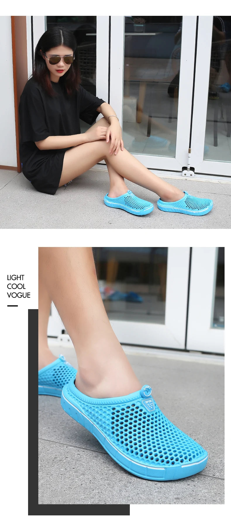 Men Sandals Summer Comfortable Outdoor Beach Shoes Men Slip on Garden Clogs Casual Water Shower Slippers Unisex Shoes