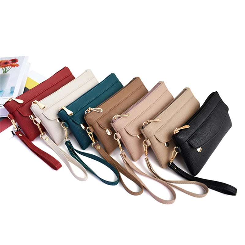 2024 Fashion Women Wallets Brand Leather Purse Long Design Pouch Handbag Coin Purse Card Holders Clutch Purse Money Clip Wallet
